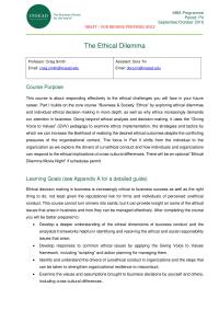 ETHICAL DILEMMA MBA