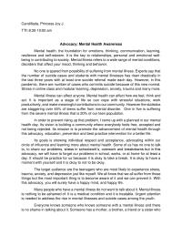 Adcvocay On Mental Health