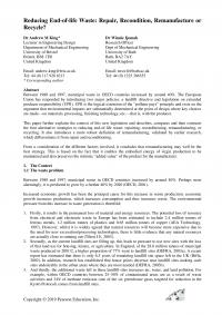 978-0134731889 Related Article Abstract On Remanufacturing And Recycling