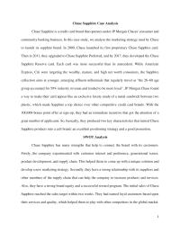 Chase Sapphire Case Analysis