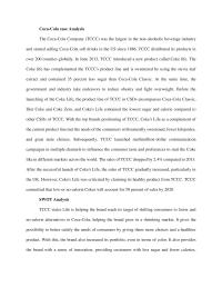 Coca-cola Case Analysis