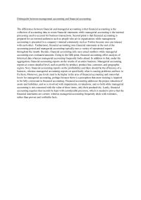 Differences Between Management Accounting And Financial Accounting