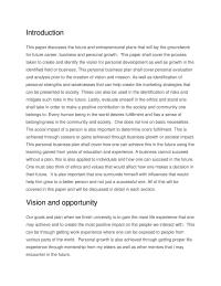 Personal Business Plan