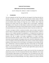 Mcdonalds As The Face Of Americanization