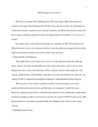 Hrm Strategies For Covid-19