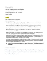 Business MIS  FINAL REVIEW Duration