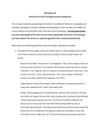 Product Packaging Analysis