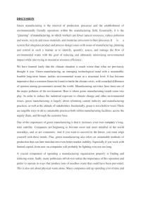 Discussion Green Manufacturing