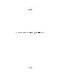 Linguistic Discrimination