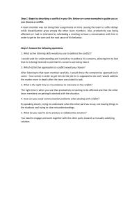 Conflict Resolution Skills