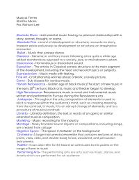 Musical Terms