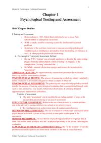 Psyc 421 Ch 1 Notes