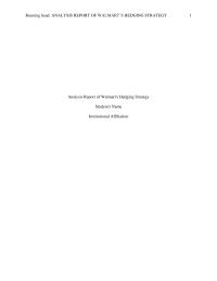 Analysis Report Of Hedging Strategy