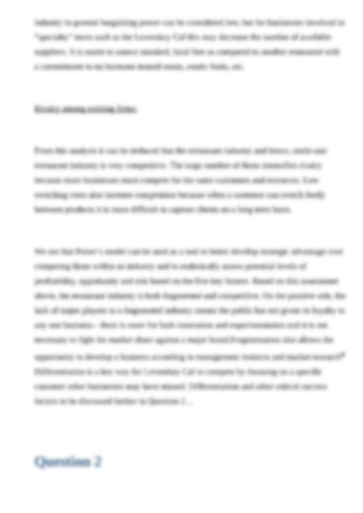 Levendary café case analysis image