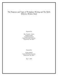 Formal Report The Purposes and
