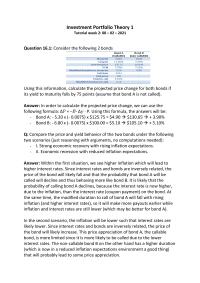 Investment Portfolio Theory 1