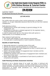 Audit Planning