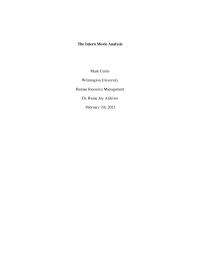 The Intern Movie Analysis