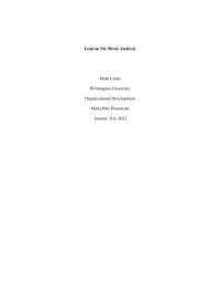 Lean On Me Movie Analysis