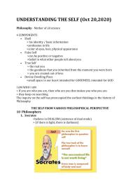 Reflection UNDERSTANDING THE SELF