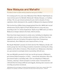 Mahathir And New Malaysia