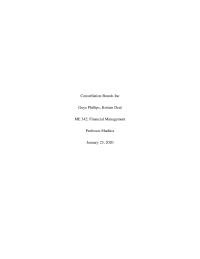 Constellation Brands Research Paper