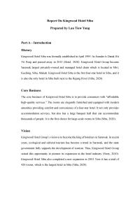 Report On Kingwood Hotel Sibu