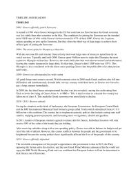 TIMELINE AND REASONS