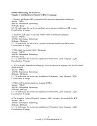 Database Storage & Design Chapter 2 1 Answer True Aacsb Information Technology Application Knowledge Difficulty Moderate Lo Create Sql