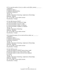 Database Storage & Design Chapter 4 2 Answer Aacsb Information Technology Difficulty Moderate Lo Recognize And Able Correct Common
