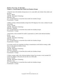 Database Storage & Design Chapter 6 1 Answer True Aacsb Information Technology Difficulty Moderate Lo Able Represent Iddependent 11