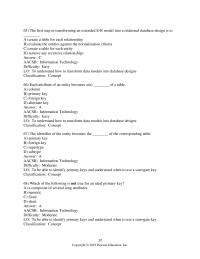 Database Storage & Design Chapter 6 2 Answer Aacsb Information Technology Difficulty Moderate Lo Able Represent Ternary Relationships Tables