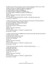 Database Storage & Design Chapter 10b 2 Readonly Answer Aacsb Information Technology Difficulty Moderate Lo Understand How Oracle Database