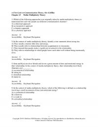 Chapter 13 Media Multiplexity Theory
