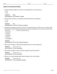 Communications Chapter 9 Name Class Date Your Preparation Schedule
