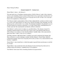 Factual Analysis Contract Law