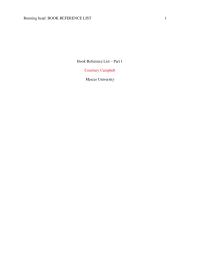 Book Reference List Template