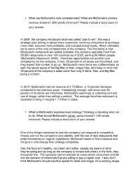 Mcdonald’s Case Study