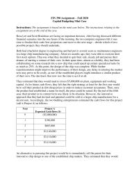 Capital Budgeting Mini Case