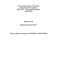 Economics Homework 1