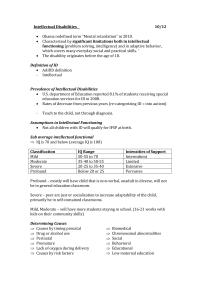 Intellectual Disabilities
