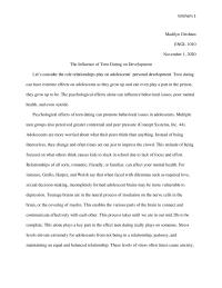 Influence Of Teen Dating On Developement