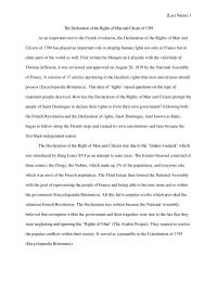 The Declaration Of The Rights Of Man And Citizen Of 1789