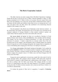 The Hertz Corporation Analysis