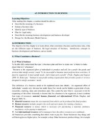 Introduction To Business