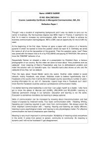 Leadership Certificate in Managerial Communication, IBA, DU