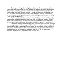 Convergent Thinking