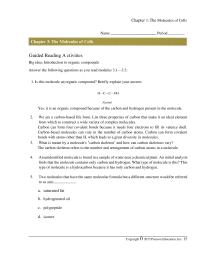 The Molecules of Cells