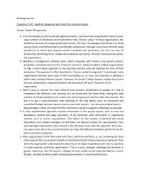 Reading Exercise
