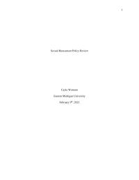 Sexual Harassment Policy Review